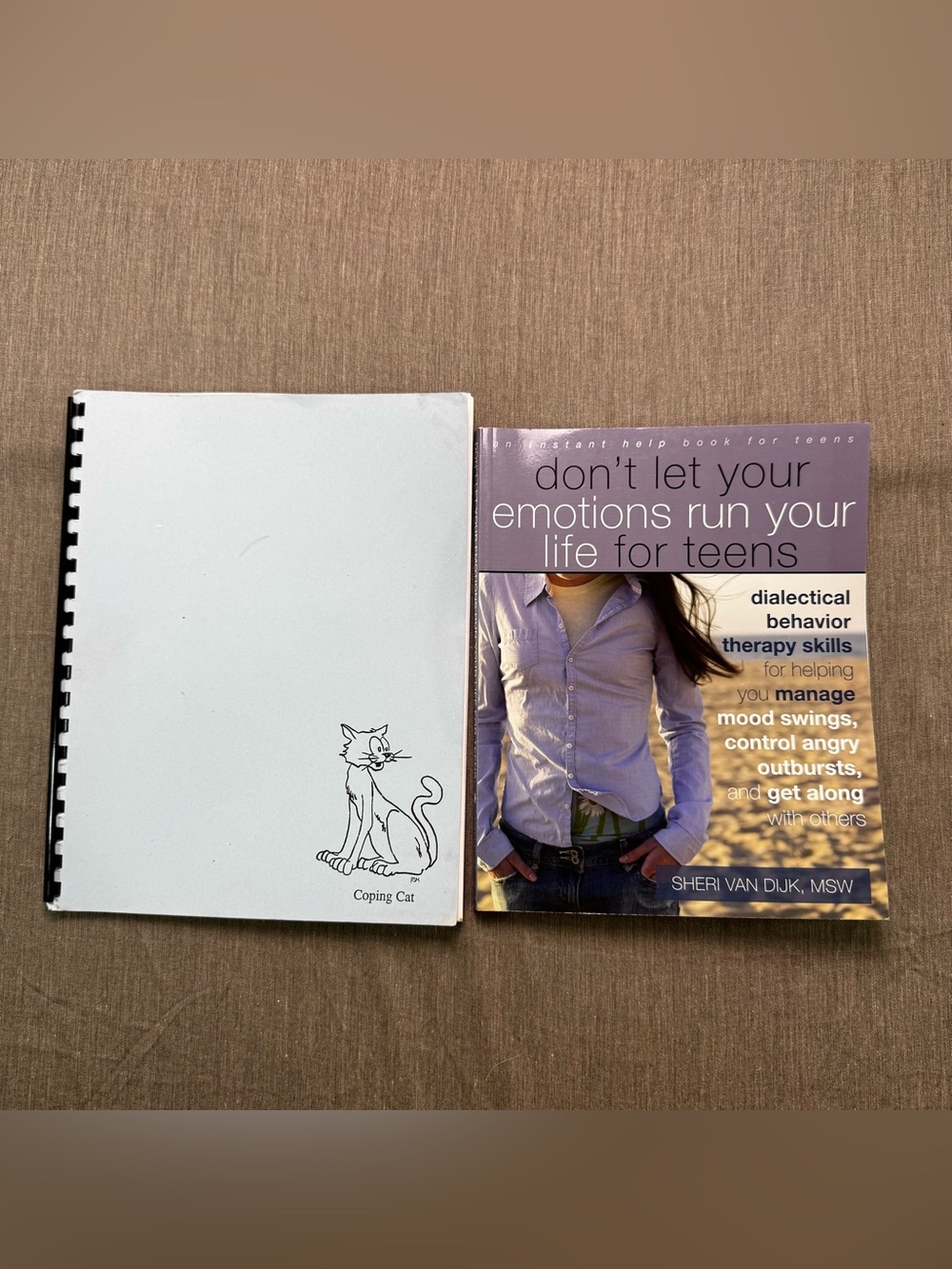 Therapy Workbook Lot Coping Cat CBT Anxiety & Don’t Let Emotions Run Life DBT
